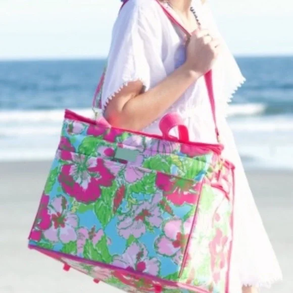Lilly Pulitzer Beach Cooler Featured By Big Flirt in a Beautiful Floral Print - Picture 2 of 16